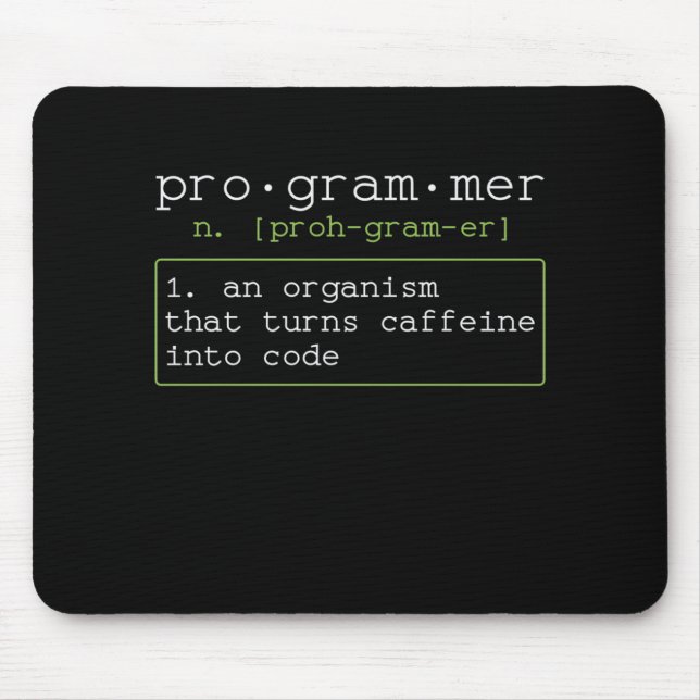 Tapis De Souris Programmeur aime l'explication du café (Devant)