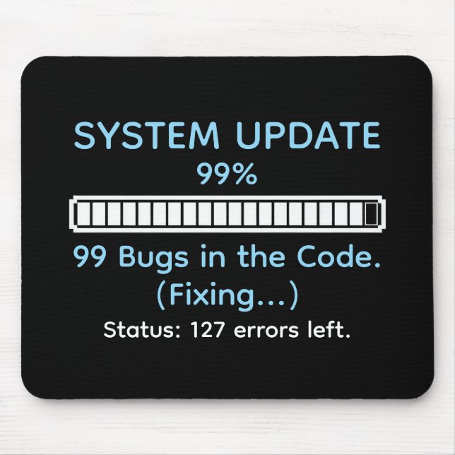Tapis De Souris Programmeur drôle en train de coder (Devant)