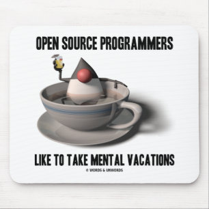 Tapis De Souris Programmeurs Open Source Comme Les Vacances Mental
