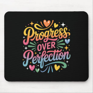 Tapis De Souris Progrès plutôt que perfection enseignants rentrée