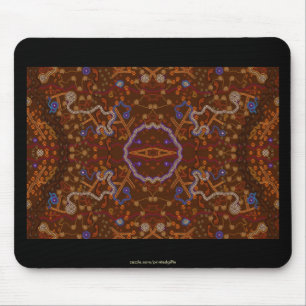 Tapis De Souris Promenade aborigène australienne avec traces anima