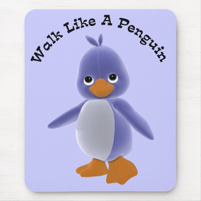 Tapis De Souris Promenade comme un pingouin Mousepad (Devant)