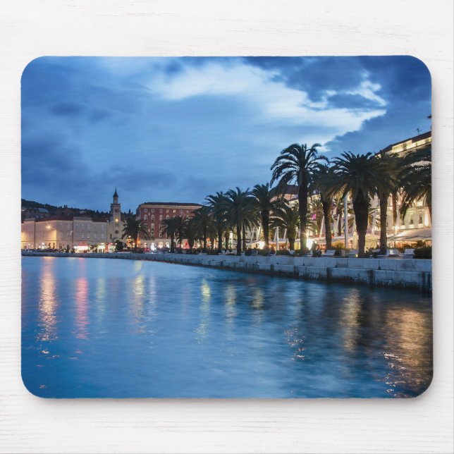 Tapis De Souris Promenade de Split en Croatie (Devant)