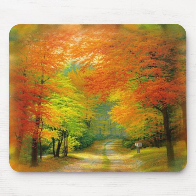 Tapis De Souris Promenade Mousepad d'automne (Devant)