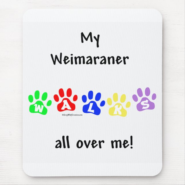 Tapis De Souris Promenades Weimaraner (Devant)