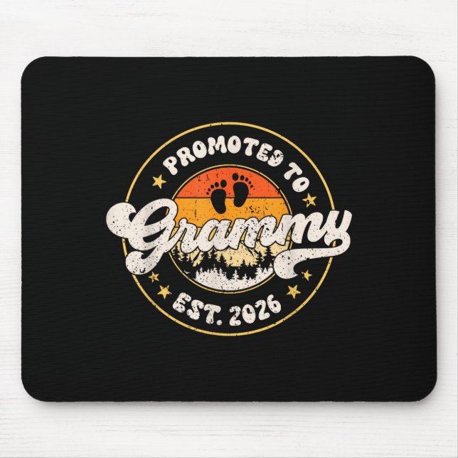 Tapis De Souris Promoted To Grammy Est. 2026 Grandmother Announcem (Devant)