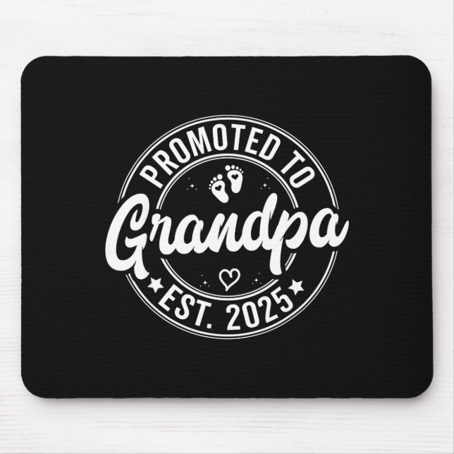 Tapis De Souris Promoted To Grandpa Est 2025 Grandparents New Gran (Devant)
