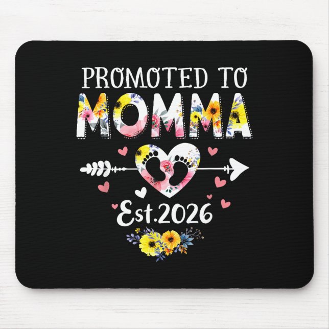 Tapis De Souris Promoted To Momma 2026 First Time New Grandma Preg (Devant)