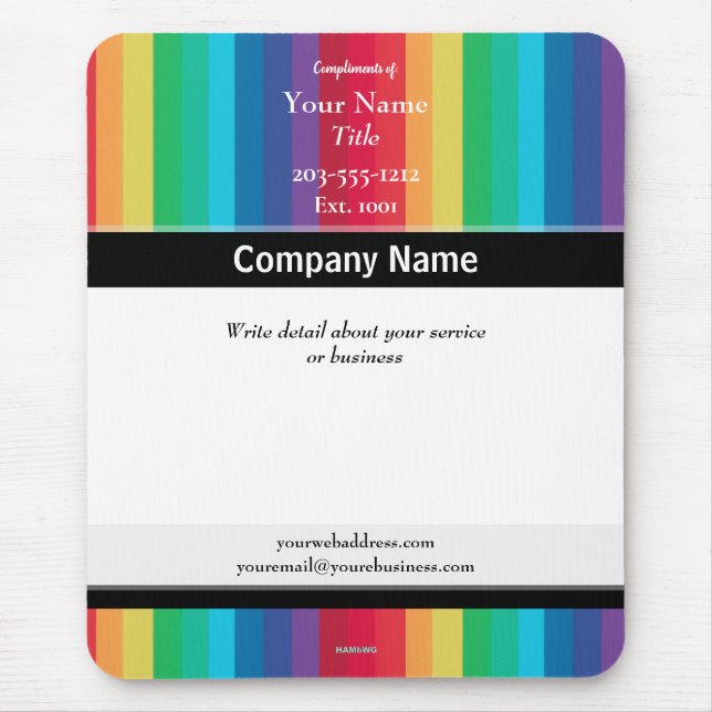 Tapis de souris promotionnel avec couleur arc-en-c (Devant)