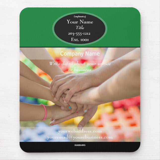 Tapis de souris promotionnel Mains d'enfants - HAM (Devant)