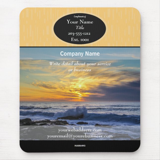 Tapis De Souris Promotionnels Mousepad Ocean - HAMbyWG (Devant)