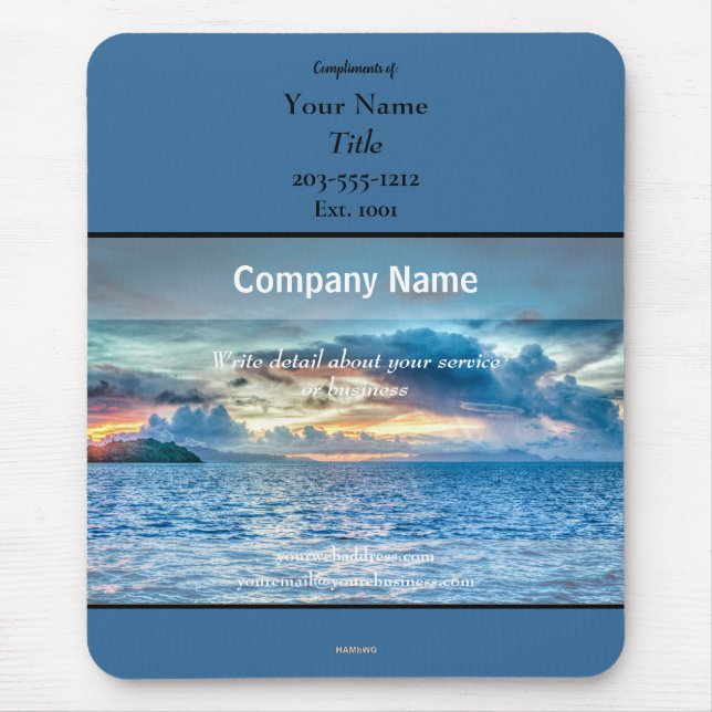 Tapis De Souris Promotionnels Mousepad Ocean - HAMbyWG (Devant)