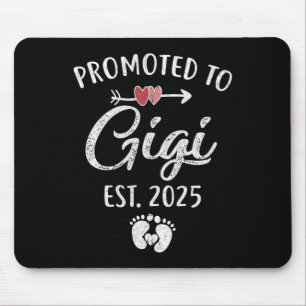 Tapis De Souris Promu À Gigi Est 2025 Mères De Première Fois Drôle