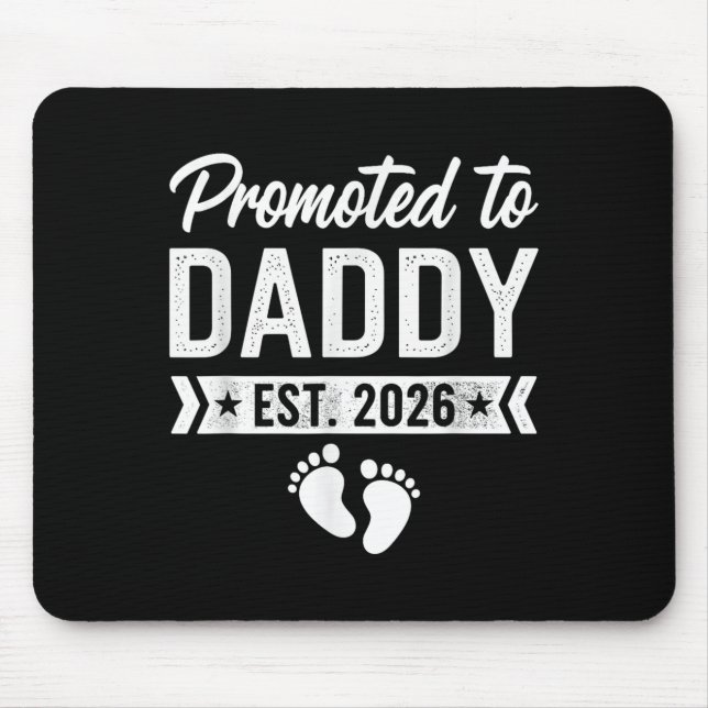 Tapis De Souris Promu À Papa 2026 (Devant)