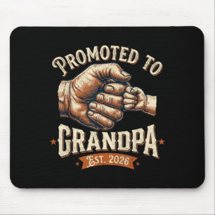 Tapis De Souris Promu Grand-père 2026 Check Pouce Ba