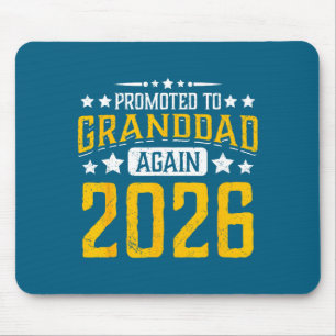 Tapis De Souris Promu grand-père 2026 fier grand-père 26 annonce