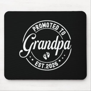 Tapis De Souris Promu Grand-père Établ. 2026 Grands-parents Bébé A