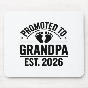 Tapis De Souris Promu Grand-père, Établi en 2026, Drôle de nouveau