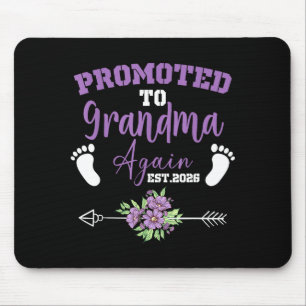 Tapis De Souris Promue grand-mère 2026 fleur mignonne été mère