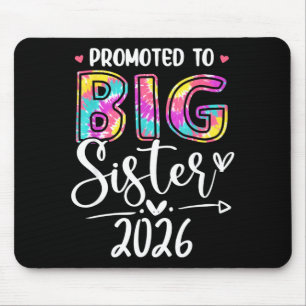 Tapis De Souris Promue Grande Sœur 2026 Tie Dye Fille Enfants Neuf