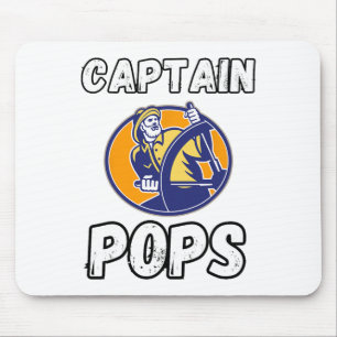 Tapis De Souris Propriétaire de bateau de plaisance capitaine pops