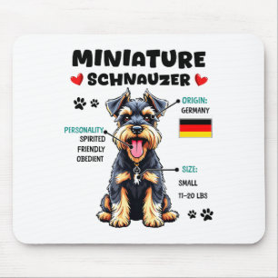 Tapis De Souris Propriétaire de Schnauzer Nain Drôle Amateur de Sc