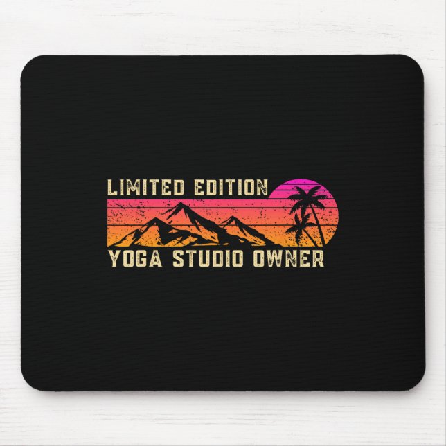 Tapis De Souris Propriétaire de studio de yoga Emploi Travailleur  (Devant)
