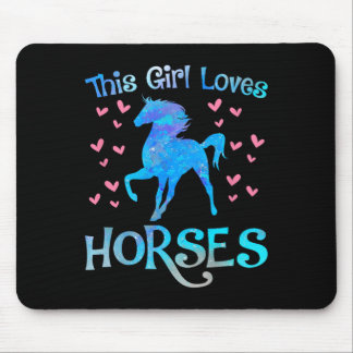 Tapis De Souris Propriétaire Du Cheval Cette Fille Aime Les Chevau