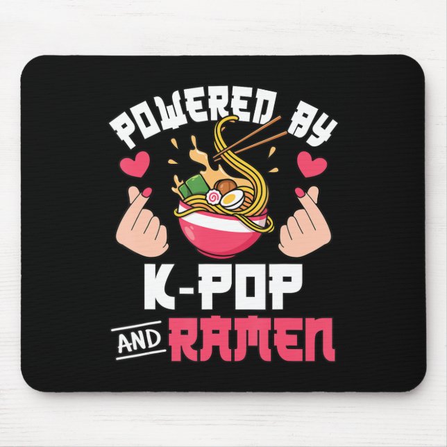 Tapis De Souris Propulsé Par K-Pop Et Ramen Cute Kpop Music Anime  (Devant)