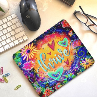 Tapis De Souris Prospérer Inspiriity Colorful Heart Fun
