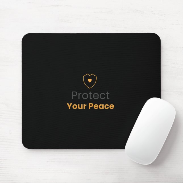 Tapis De Souris Protect Your Peace – Minimal Motivational Mouse Pa (Avec souris)