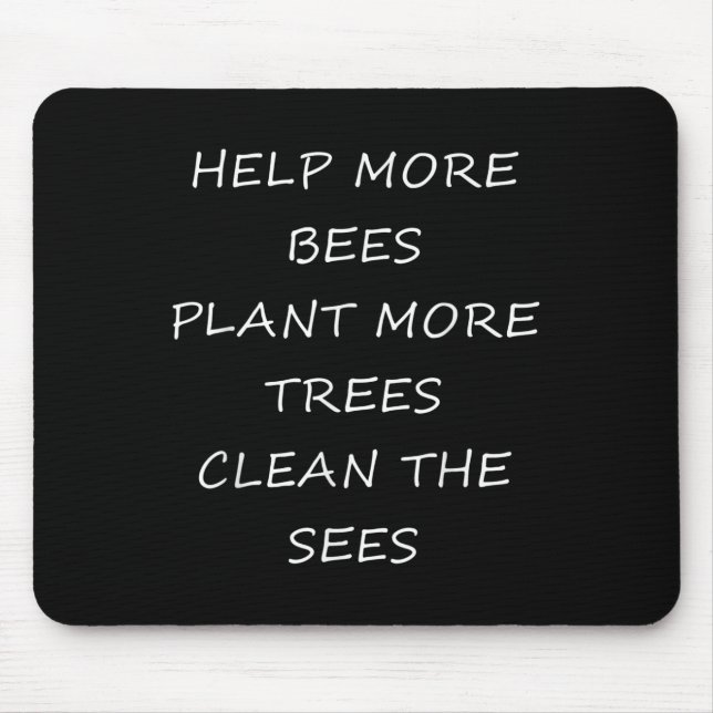 Tapis De Souris Protection de l'environnement - Aider l'environnem (Devant)