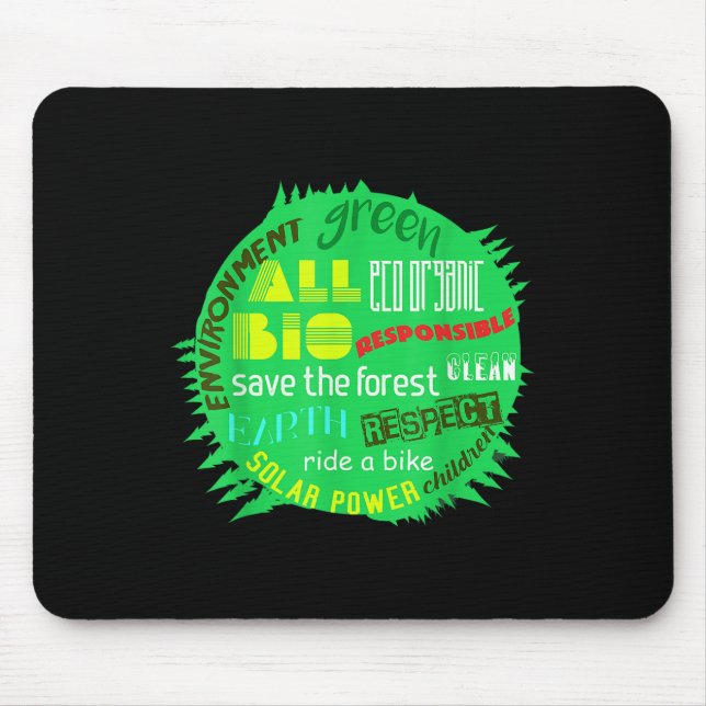 Tapis De Souris Protection de l'environnement autour de la forêt m (Devant)