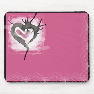 Tapis De Souris protection d'éclaboussure-coeur