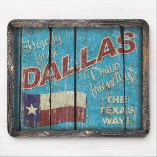 Tapis De Souris Protection vintage du Texas - de DallasMouse