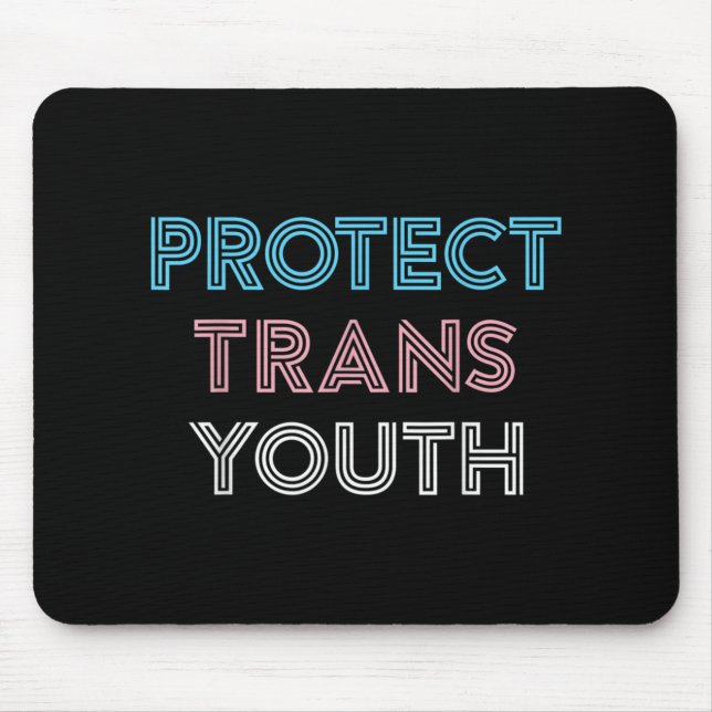 Tapis De Souris Protéger les jeunes transgenres LGBT Pride (Devant)