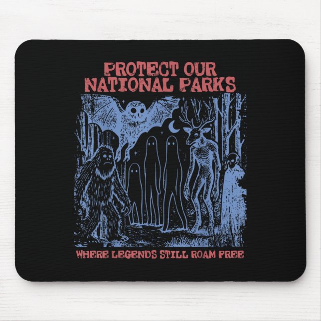Tapis De Souris Protéger les parcs nationaux Mothman Cryptide Weir (Devant)