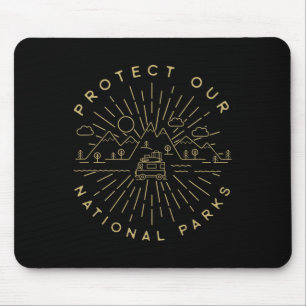 Tapis De Souris Protéger nos parcs nationaux Randonnée Camping Ple