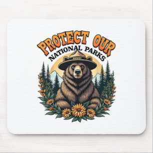Tapis De Souris Protéger Nos Parcs Nationaux Résiste À Alt Us Bear