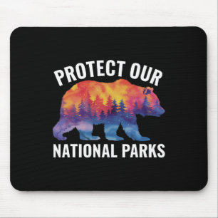 Tapis De Souris Protéger nos parcs nationaux Smokey Résiste Ours A