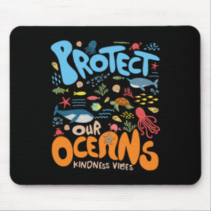 Tapis De Souris Protégez notre océan Soyez comme Tortue requin Rét