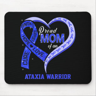 Tapis De Souris Proud Maman Of An Ataxia Warrior Blue Ribbon Match