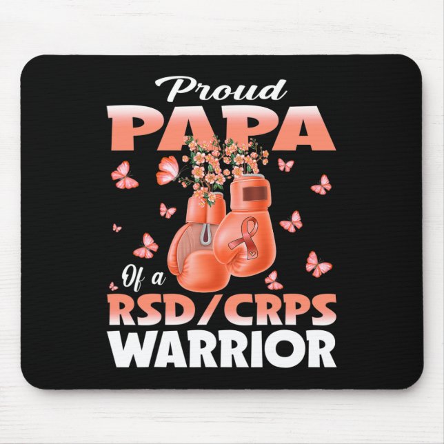 Tapis De Souris Proud Papa D'Une Boxe De Sensibilisation Des Guerr (Devant)