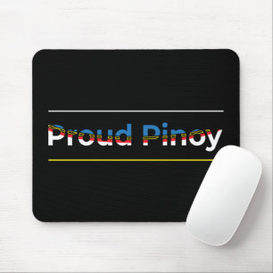 Tapis De Souris Proud Pinoy - Drapeau philippin Mot Art Lettres