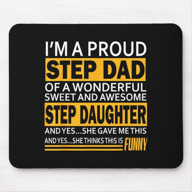 Tapis De Souris Proud Step Dad Father Day Gift For Stepdad From St (Devant)