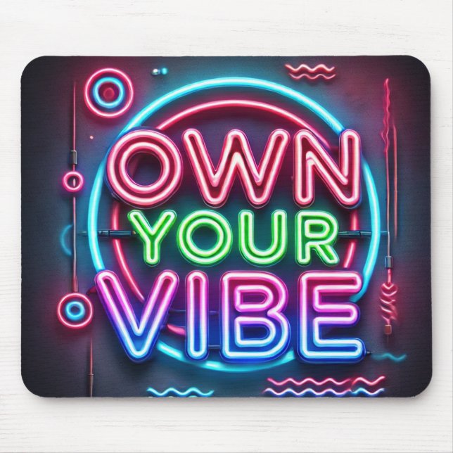 Tapis De Souris Prown Your Vibe - Neon Mouse Mat (Devant)