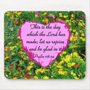 TAPIS DE SOURIS PSALM FLORAL JAUNE 118:24 PHOTO DESIGN
