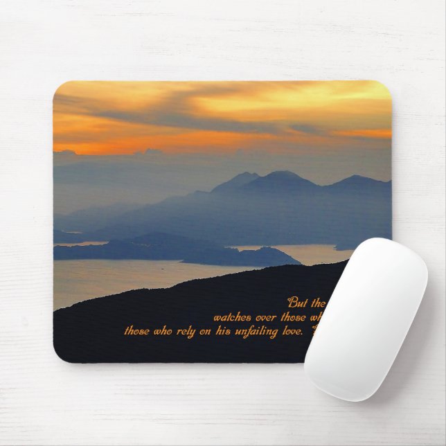 Tapis De Souris Psalms 33:18 Inspirational (Avec souris)