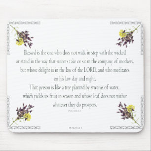 Tapis De Souris PSAUM 1:1-3 Botanic design,