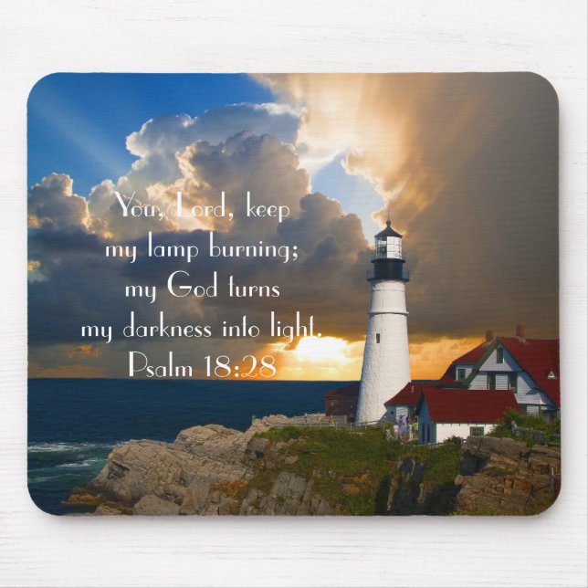 Tapis De Souris Psaume 18:28 Phare de Mousepad (Devant)